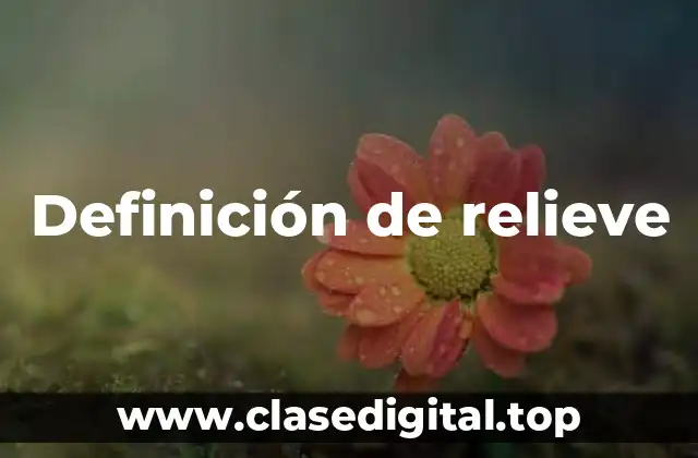 Definición de relieve