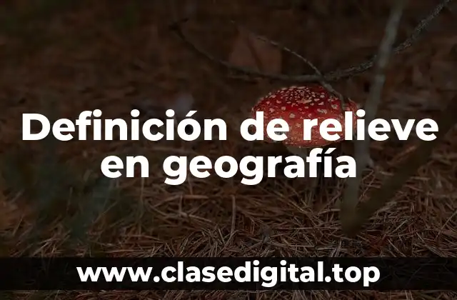 Definición técnica de relieve en geografía