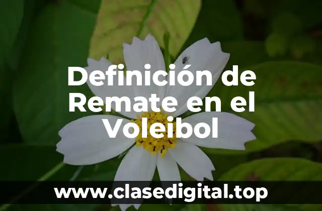 Definición de Remate en el Voleibol