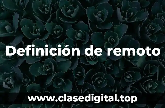 Definición de remoto