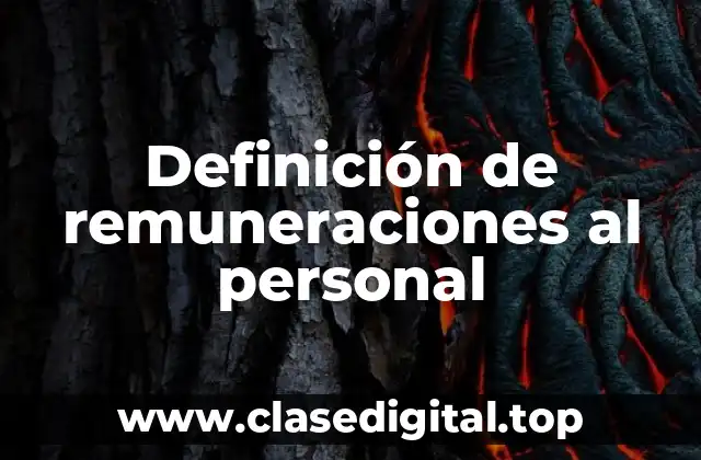 Ejemplos de remuneraciones al personal