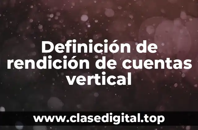 Ejemplos de rendición de cuentas vertical