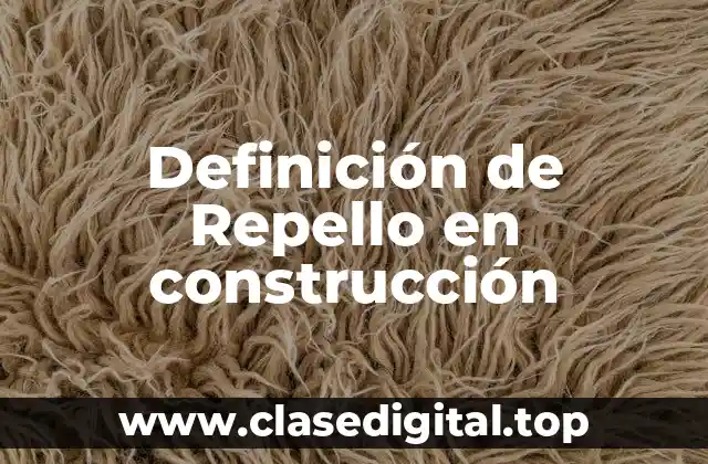 Definición de Repello en construcción