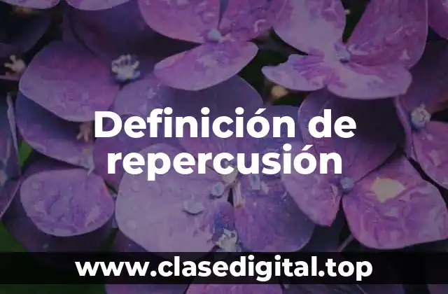 Definición de repercusión
