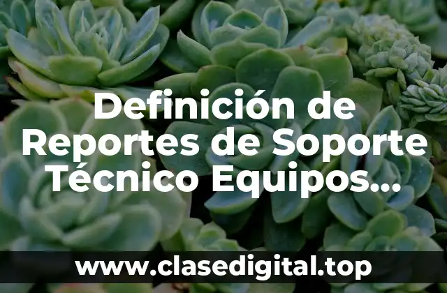 Ejemplos de Reportes de Soporte Técnico Equipos Dañados en Excel