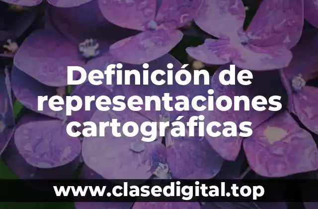 Definición de representaciones cartográficas