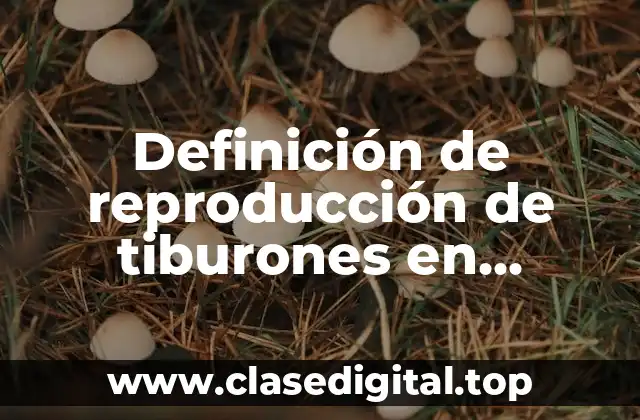 Definición de reproducción de tiburones en cautiverio