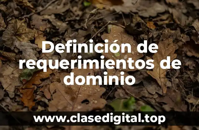 Ejemplos de requerimientos de dominio
