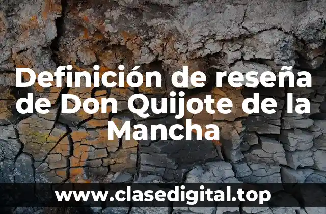 Definición de reseña de Don Quijote de la Mancha