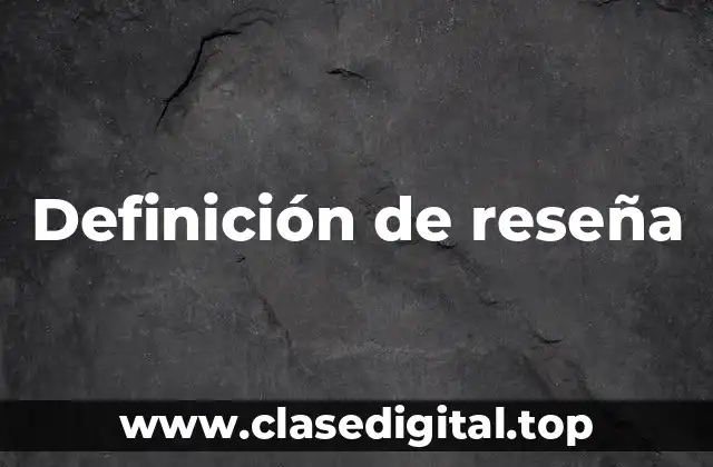 Ejemplos de reseñas