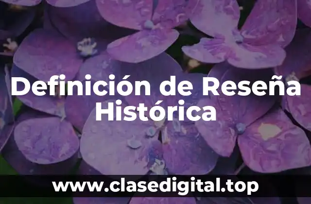 Definición de Reseña Histórica