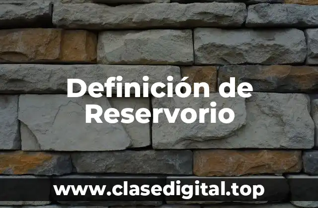 Definición de Reservorio