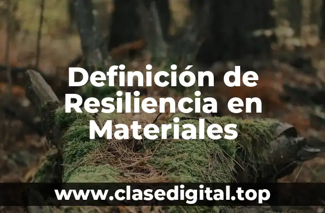 Definición de Resiliencia en Materiales