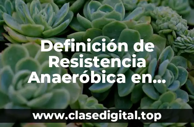 Definición Técnica de Resistencia Anaeróbica