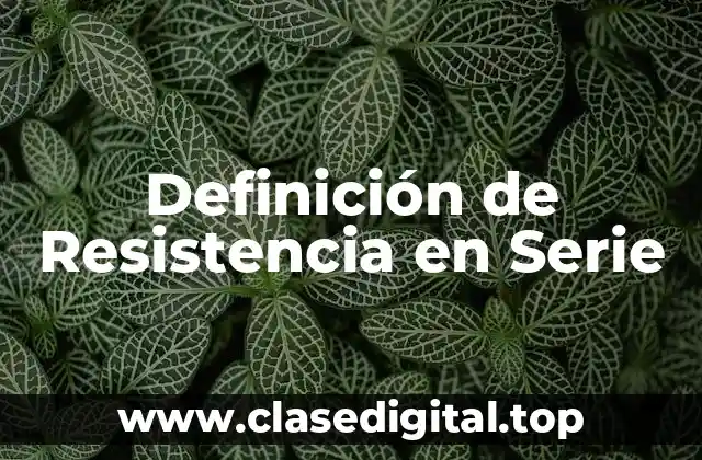 Definición Técnica de Resistencia en Serie