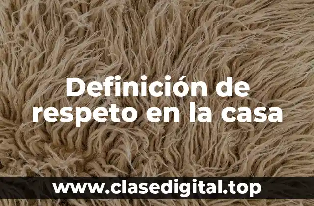 Definición de respeto en la casa