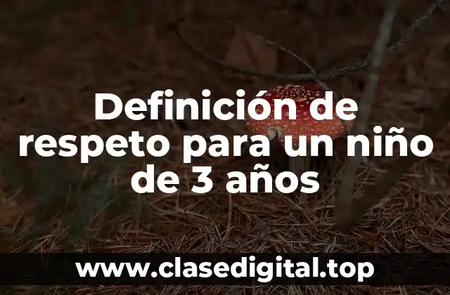 Definición de respeto para un niño de 3 años