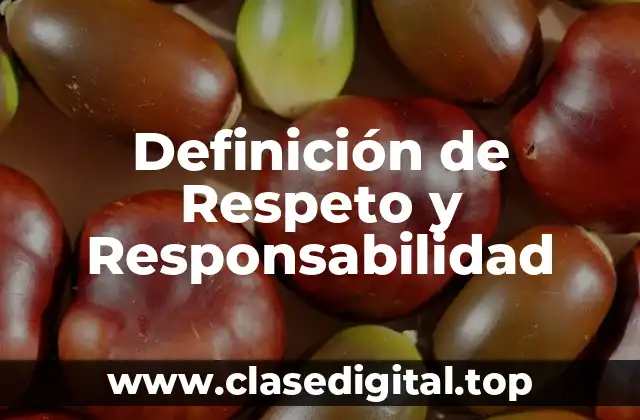 Definición de Respeto y Responsabilidad