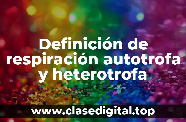Definición de respiración autotrofa y heterotrofa