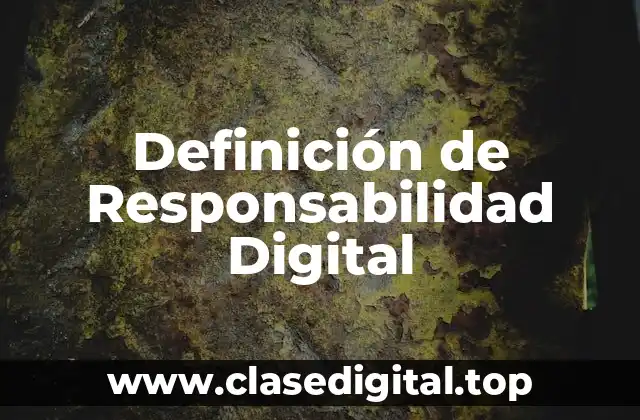 Definición de Responsabilidad Digital