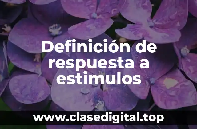 Definición técnica de respuesta a estimulos