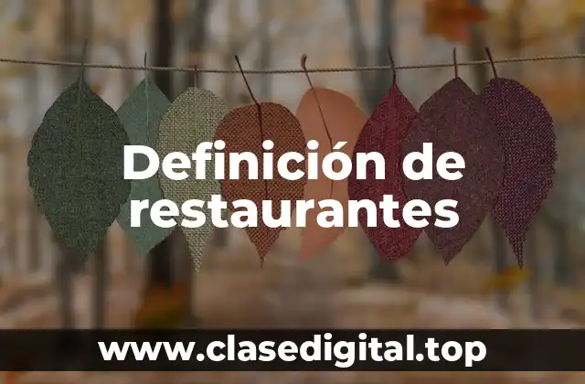 Ejemplos de restaurantes