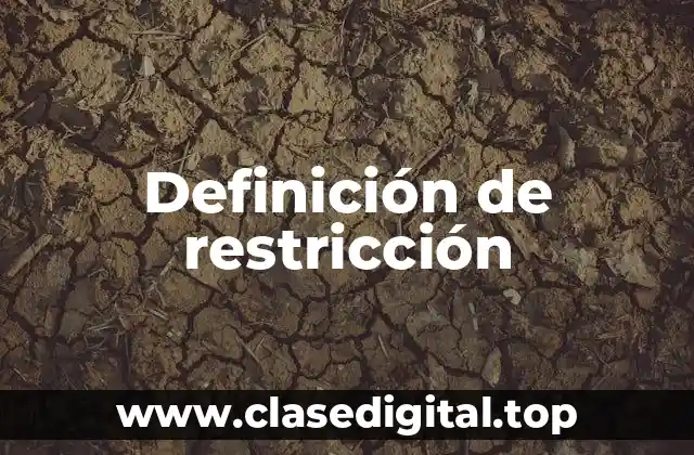 Definición técnica de restricción