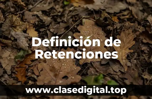 Definición de Retenciones