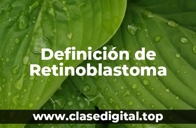 Definición de Retinoblastoma