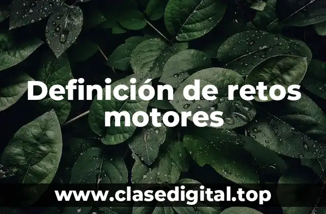 Definición de retos motores