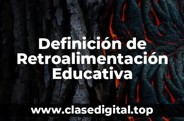 Definición de Retroalimentación Educativa