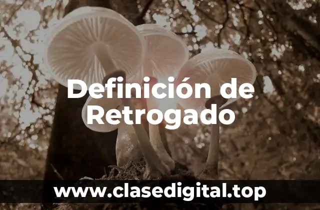 Definición de Retrogado
