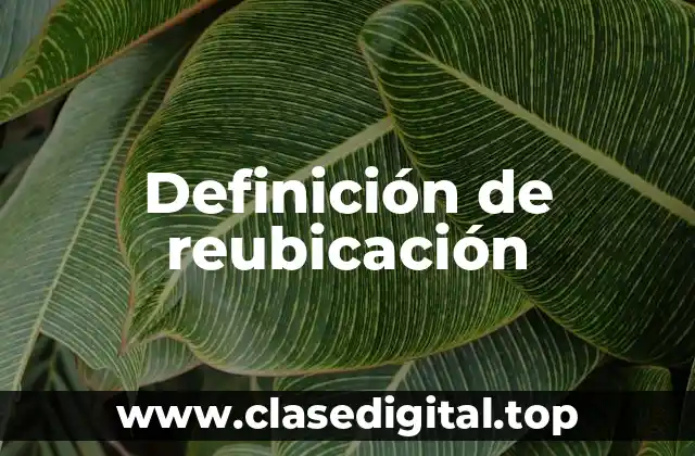 Definición de reubicación