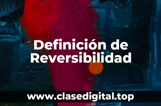 Definición técnica de Reversibilidad