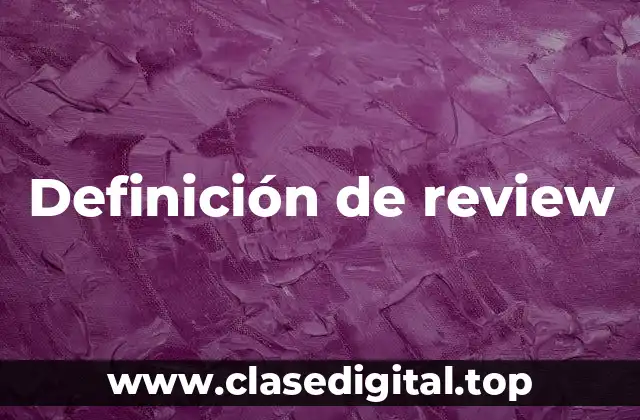 Ejemplos de review