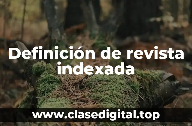 Ejemplos de revista indexada