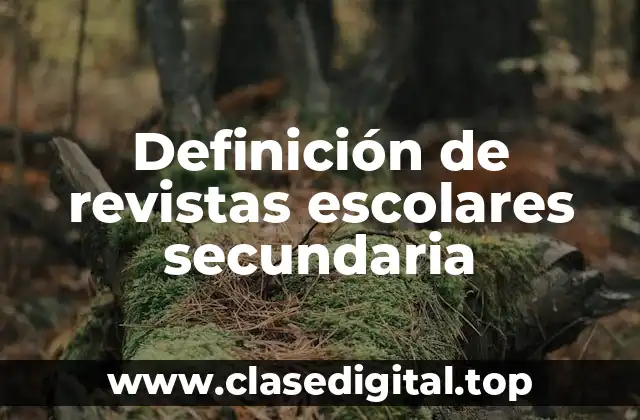 Definición de revistas escolares secundaria