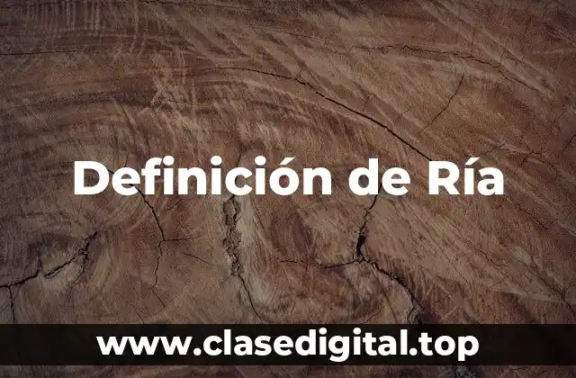 Definición de Ría