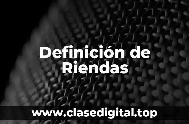 Definición de Riendas