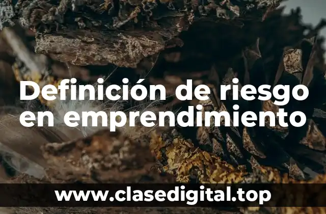 Definición de riesgo en emprendimiento