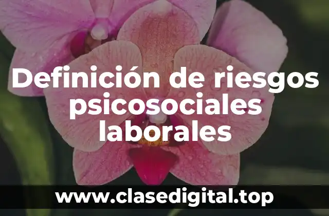 Definición de riesgos psicosociales laborales