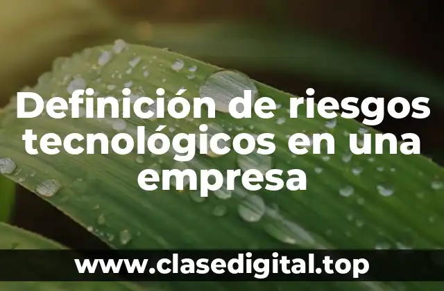Definición de riesgos tecnológicos en una empresa