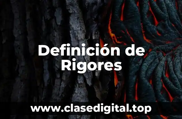 Definición de Rigores