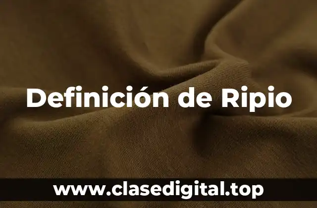 Definición de Ripio