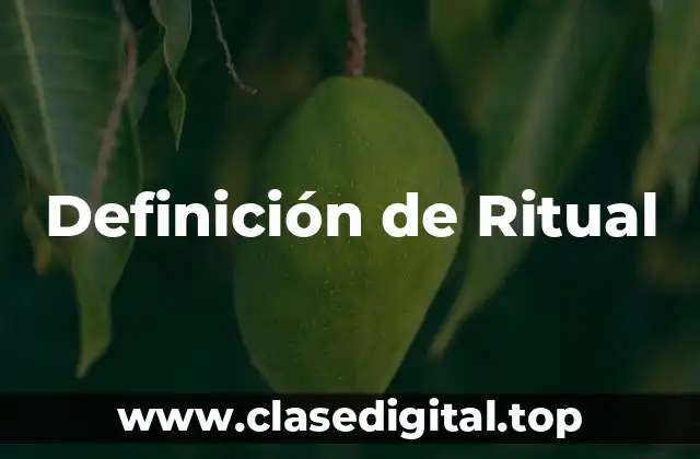 Definición de Ritual