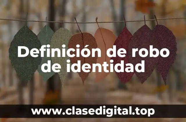 Definición de robo de identidad