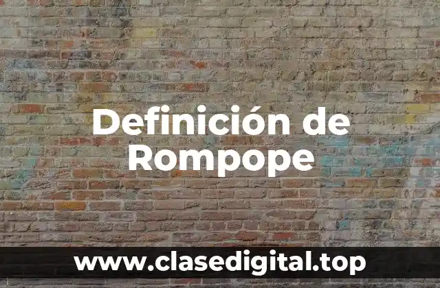 Definición de Rompope