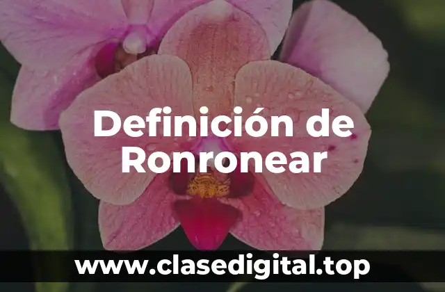 Definición de Ronronear