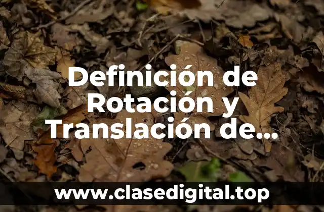 Definición Técnica de Rotación y Translación de Figuras Geométricas