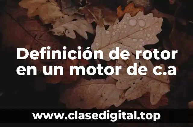 Definición de rotor en un motor de c.a